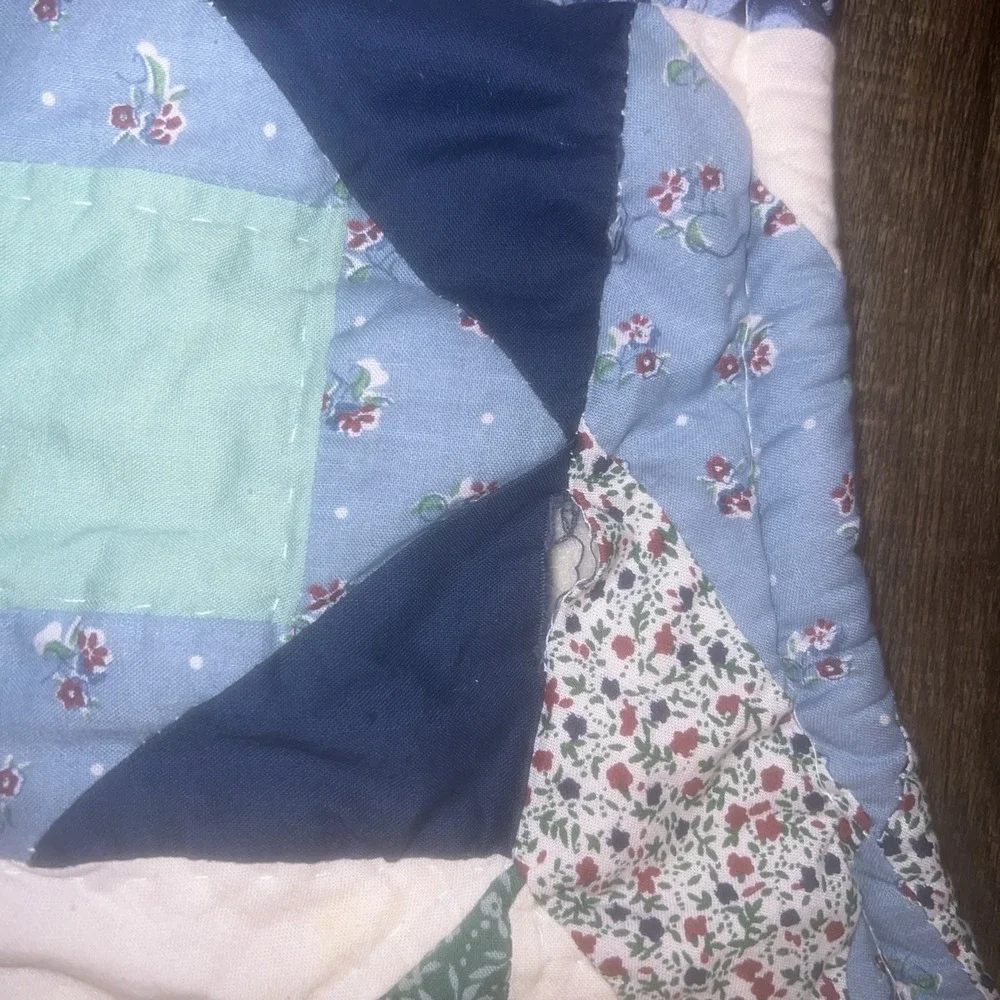 Quilted Kitchen Apron Blue Color Adult